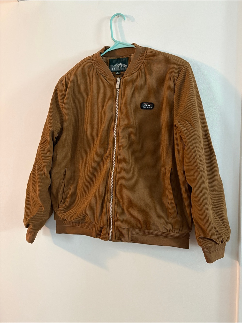 Men's Corduroy Bomber Jacket - Brown